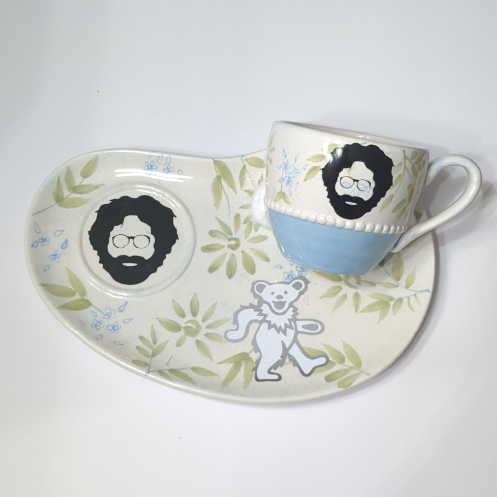Grateful Dead Ceramic Coffee Mug and Cookie Plate
